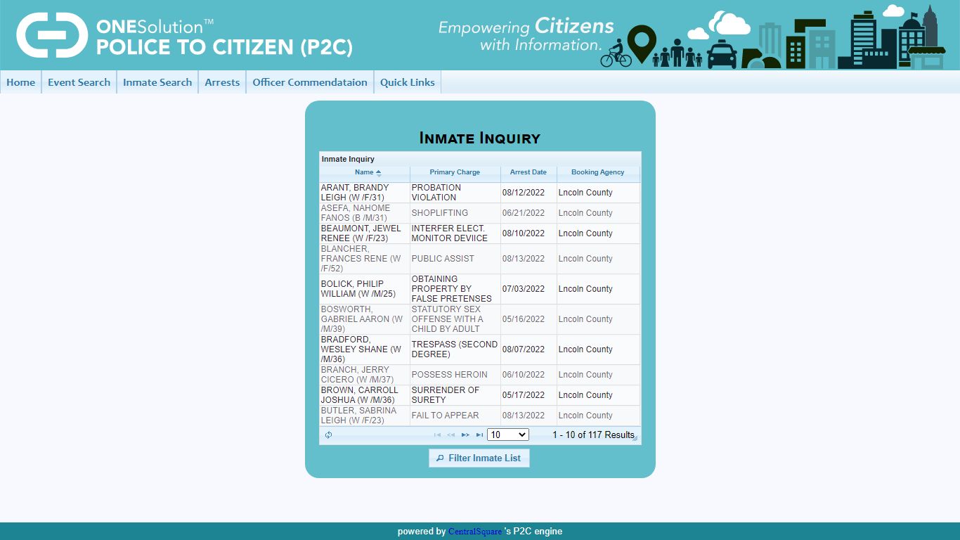 Lincoln County Sheriffs Office P2C